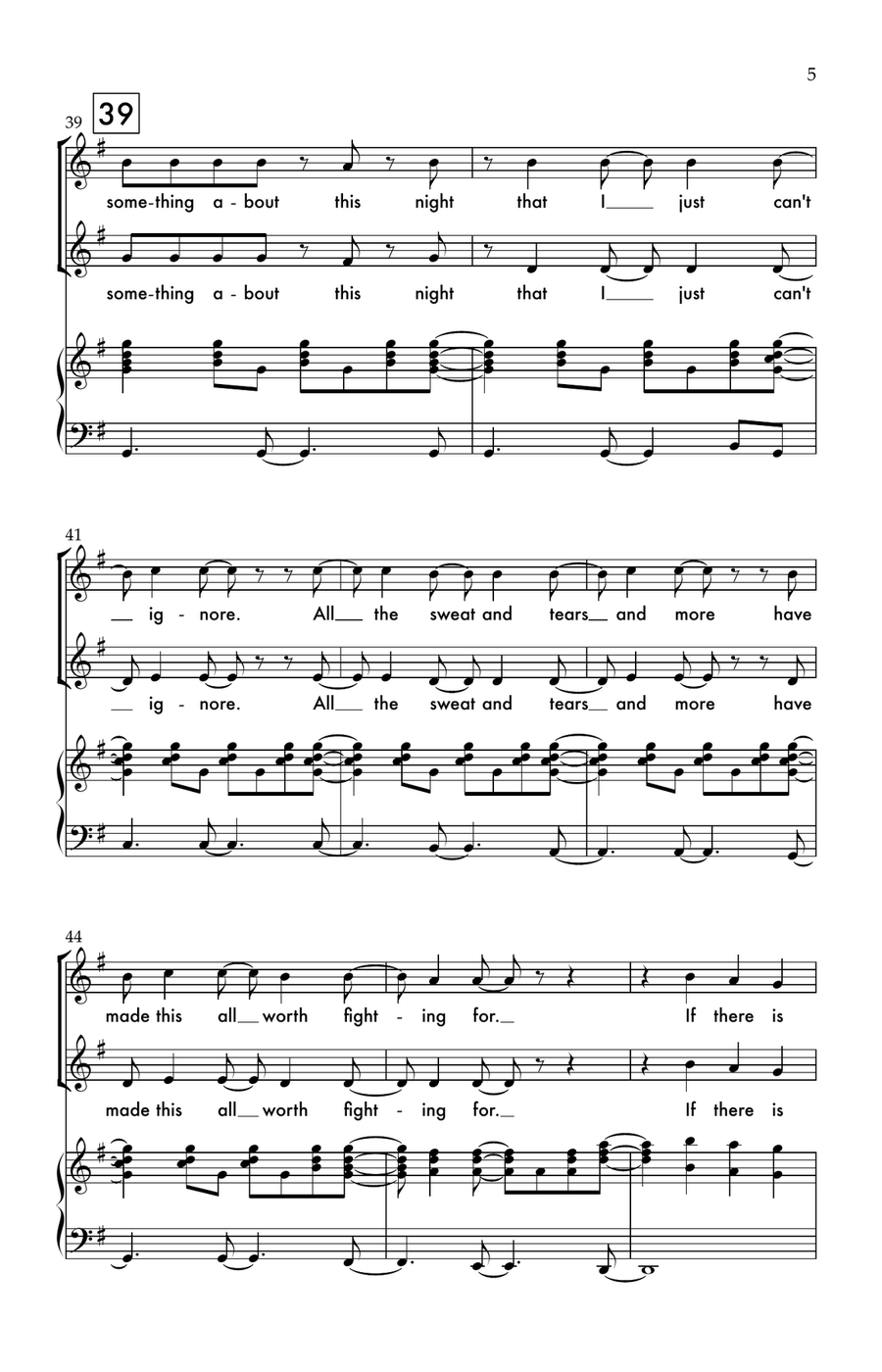 Something About This Night 2-Part scores gallery preview page 5