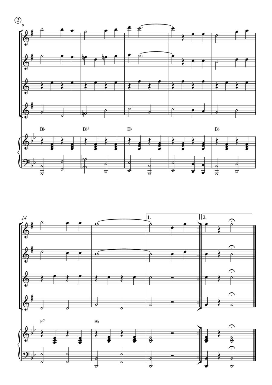 Red River Valley Red River Valley Saxophone Quartet scores gallery preview page 2