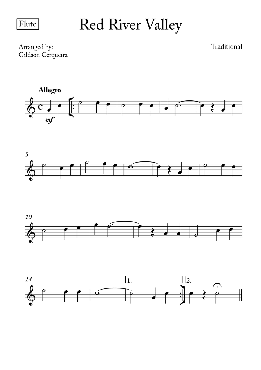 Red River Valley Red River Valley Woodwind Quartet scores gallery preview page 3