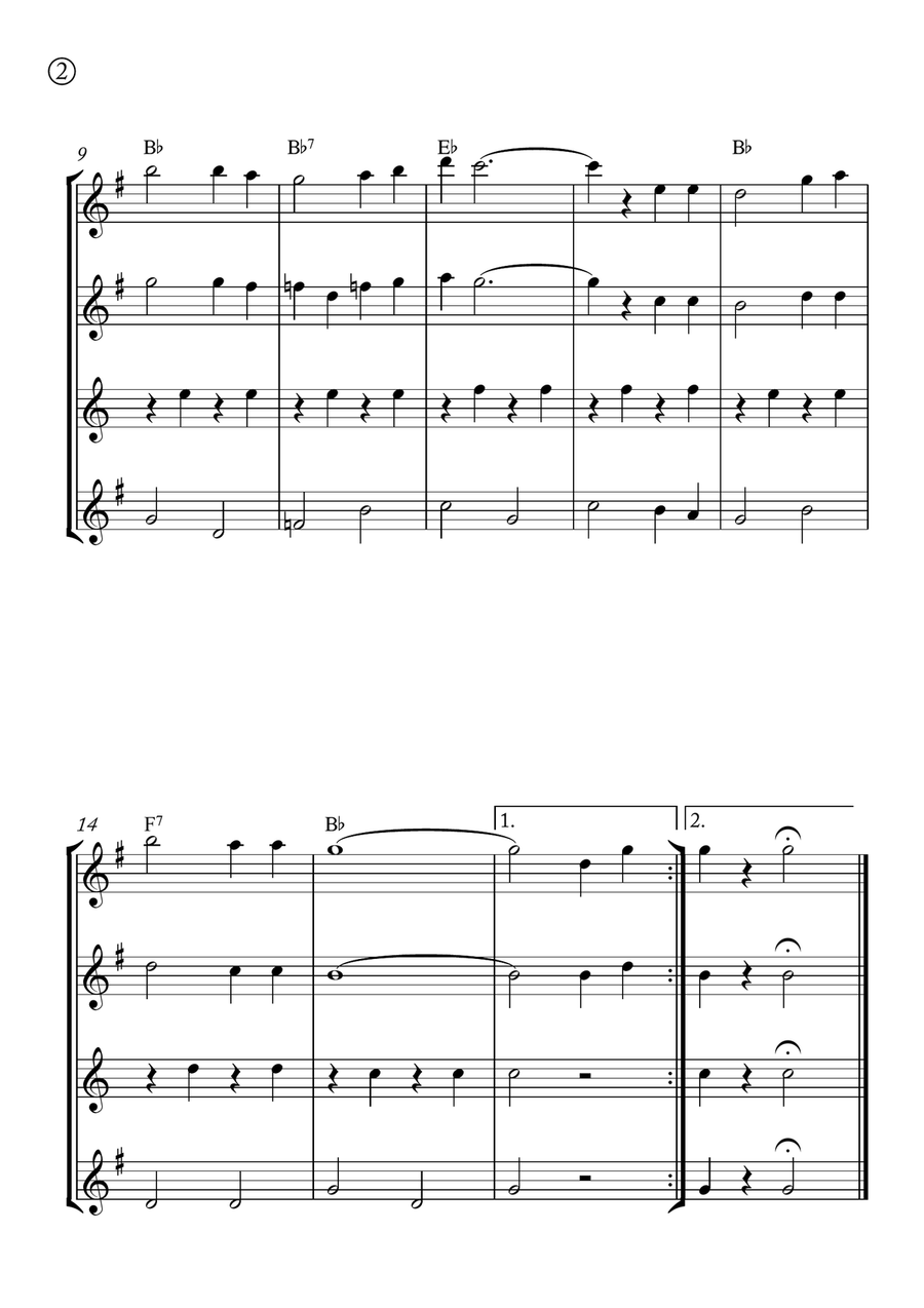 Red River Valley Red River Valley Saxophone Quartet scores gallery preview page 2