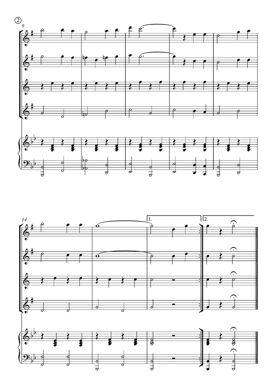 Red River Valley Red River Valley Saxophone Quartet scores gallery preview page 2