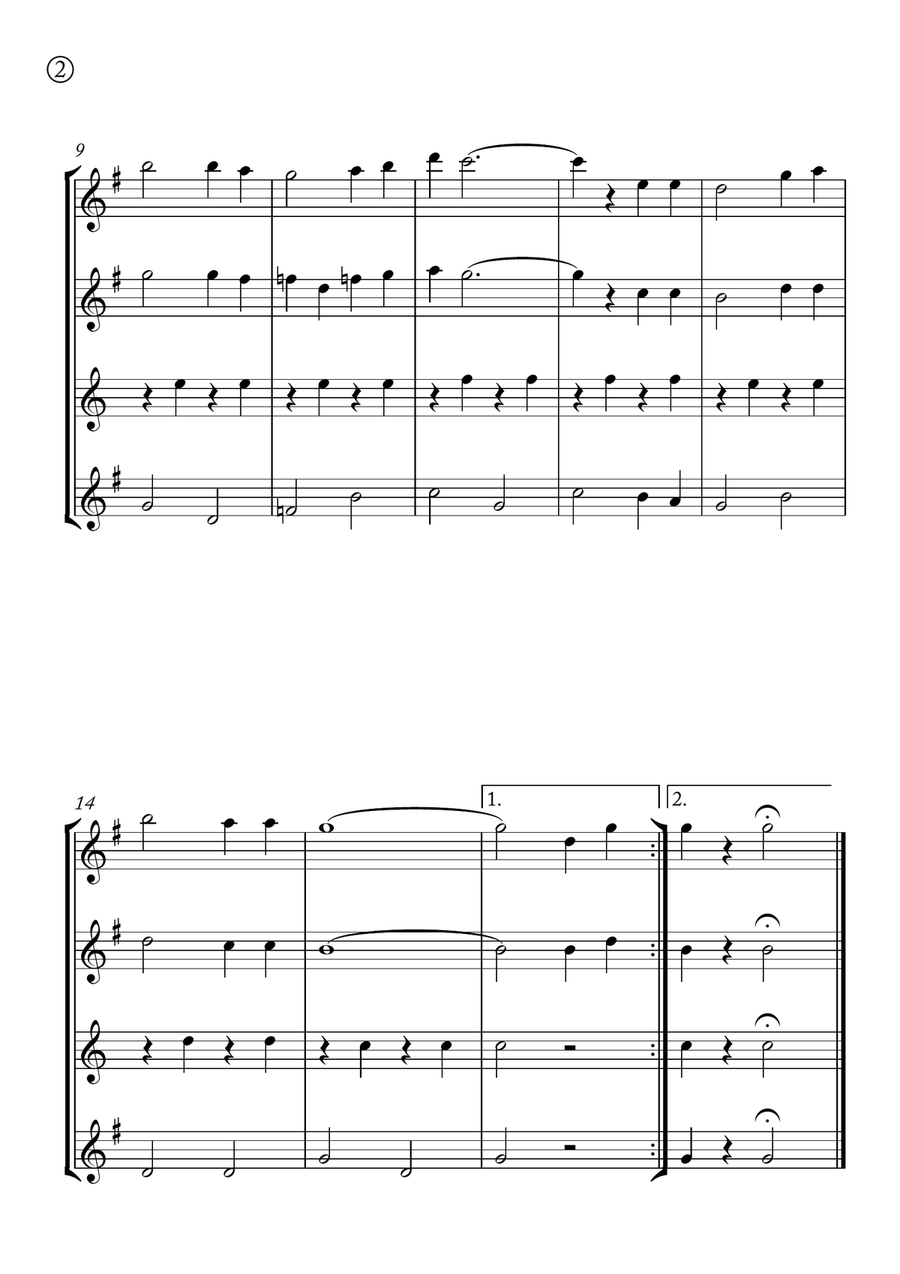 Red River Valley Red River Valley Saxophone Quartet scores gallery preview page 2