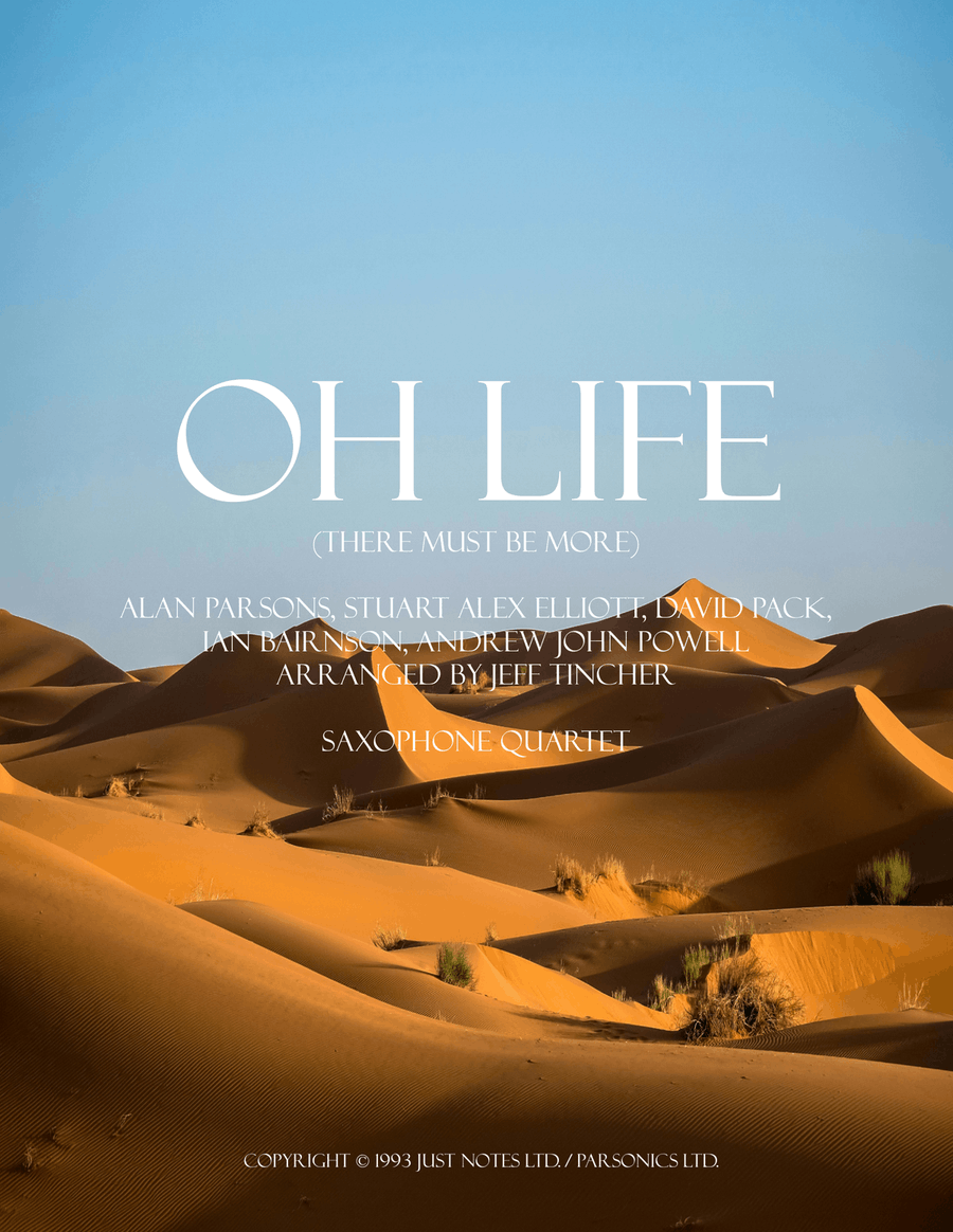 Oh Life (There Must Be More) Saxophone Quartet scores gallery preview page 1