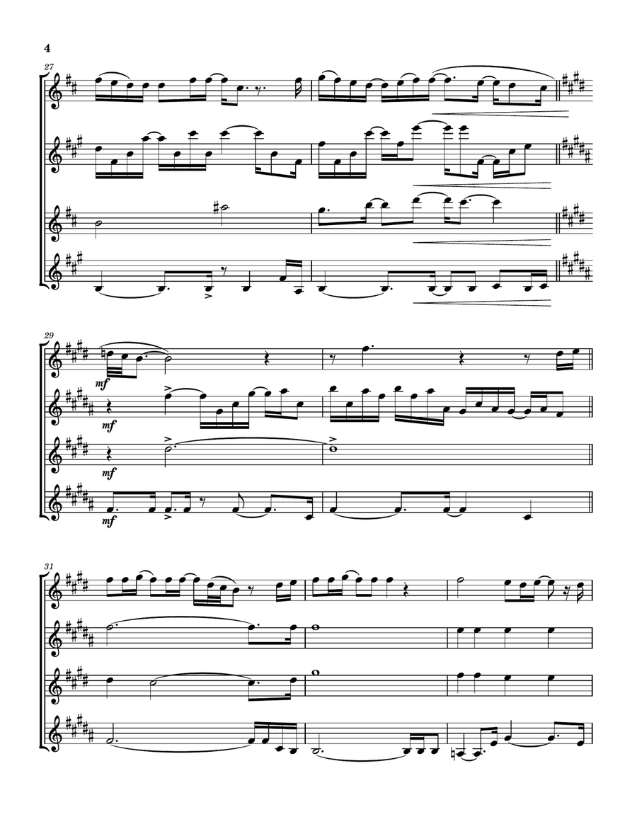 Oh Life (There Must Be More) Saxophone Quartet scores gallery preview page 5