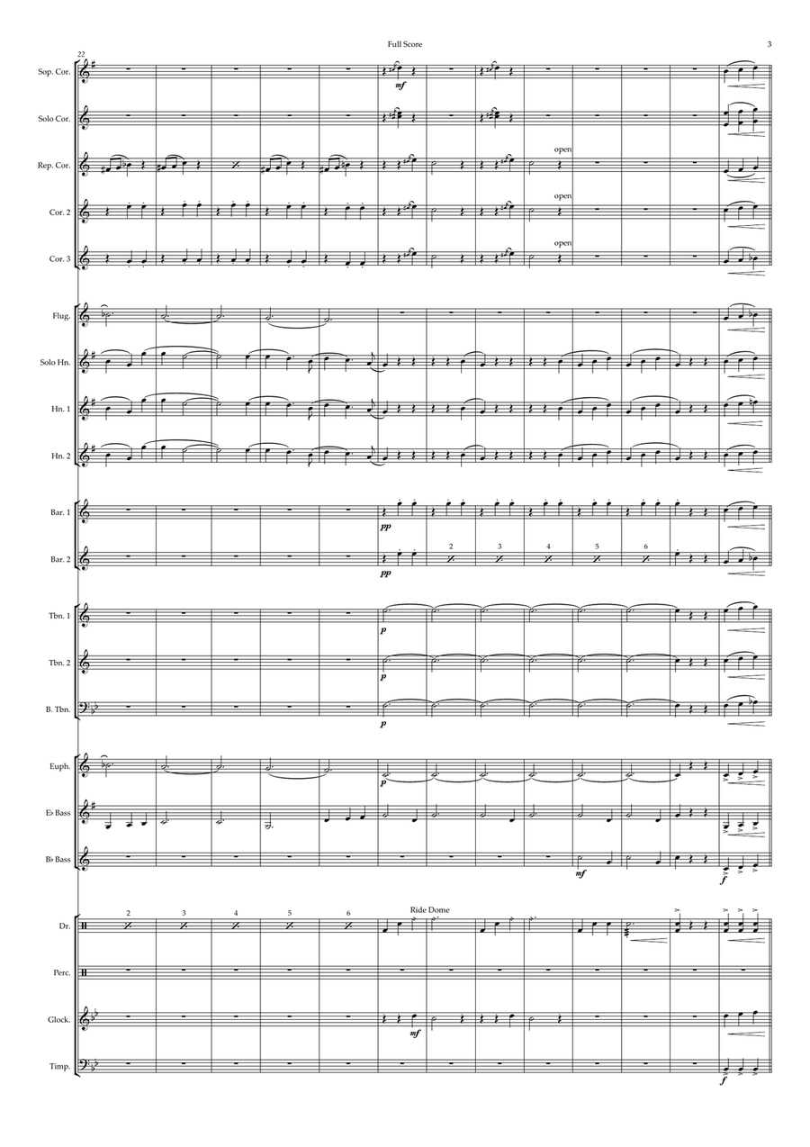 Medley: Boom Bang A Bang with Puppet On A String, Love Shine A Light, and Making Your Mind Up Brass Band scores gallery preview page 3