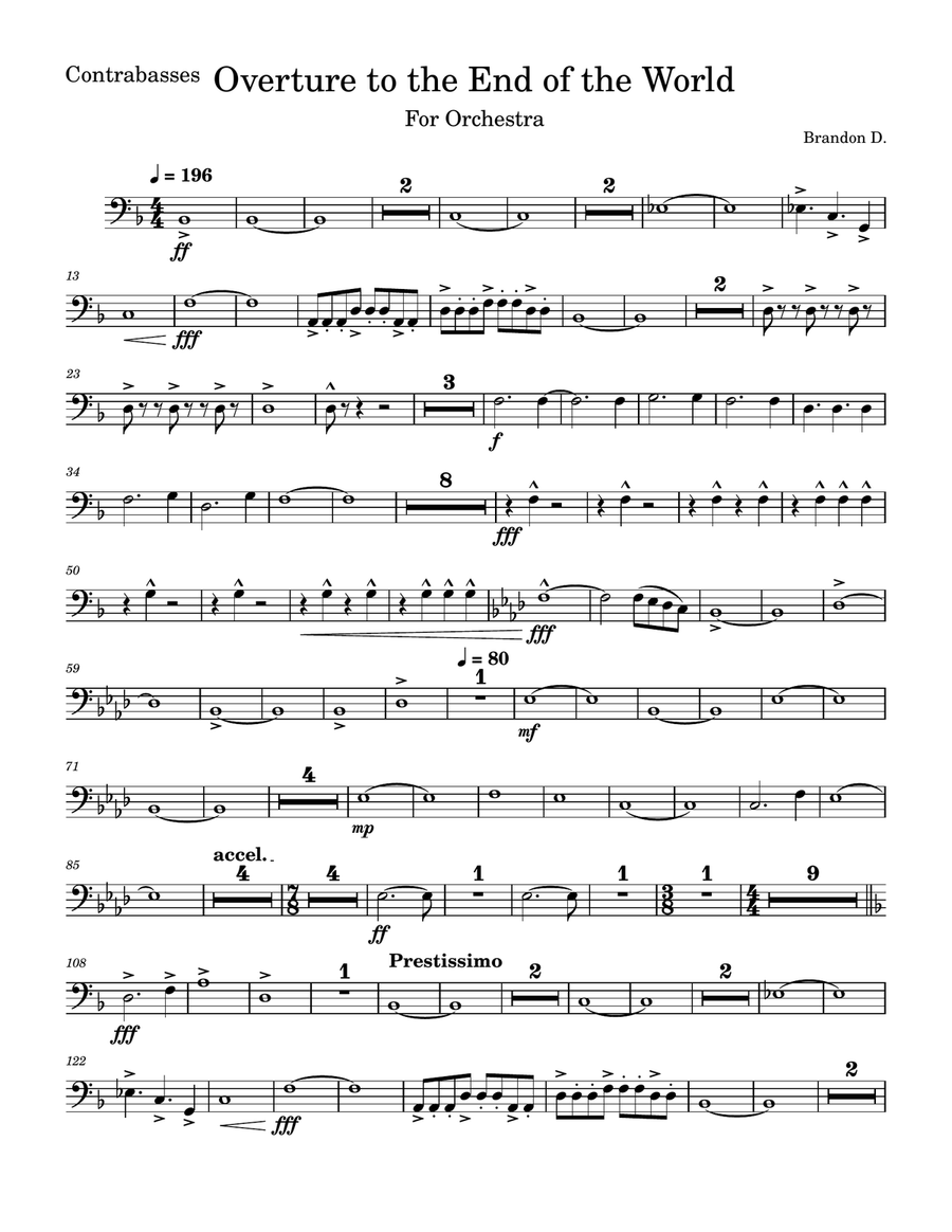 Overture to the End of the World Full Orchestra scores gallery preview page 1