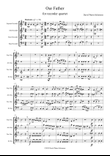 Our Father arranged for recorder quartet
