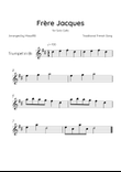 Frère Jacques - Solo Trumpet in C Major Easy/Beginner