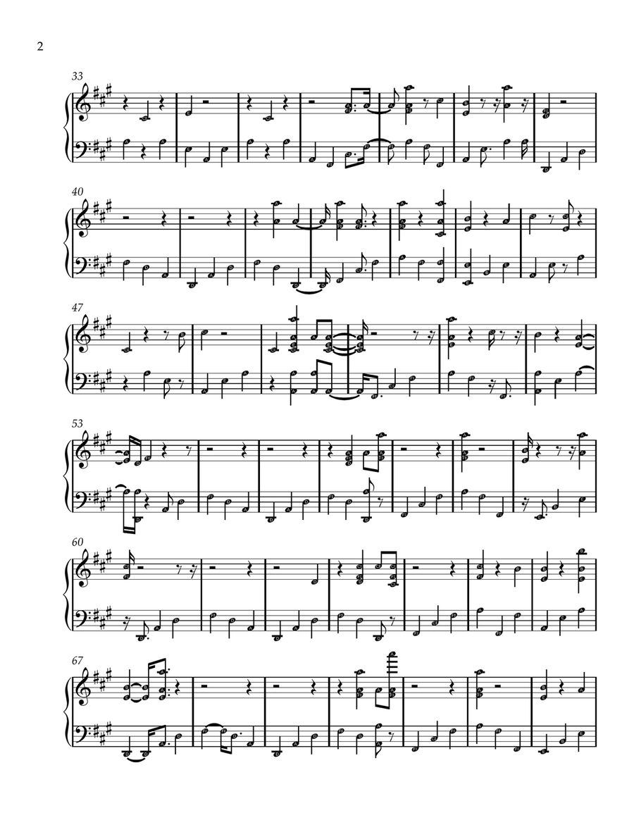 Nothing I Need Nothing I Need Piano Solo scores gallery preview page 2