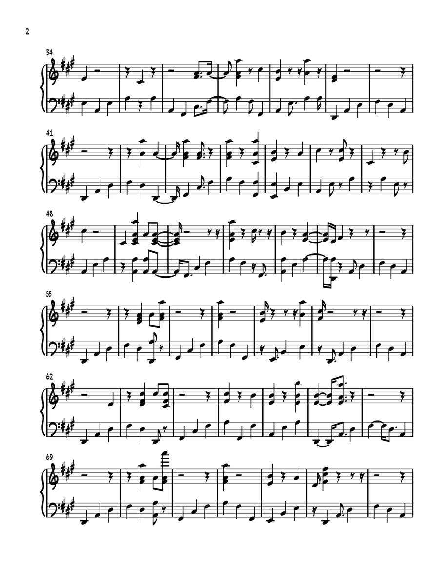 Nothing I Need Nothing I Need Piano Solo scores gallery preview page 2