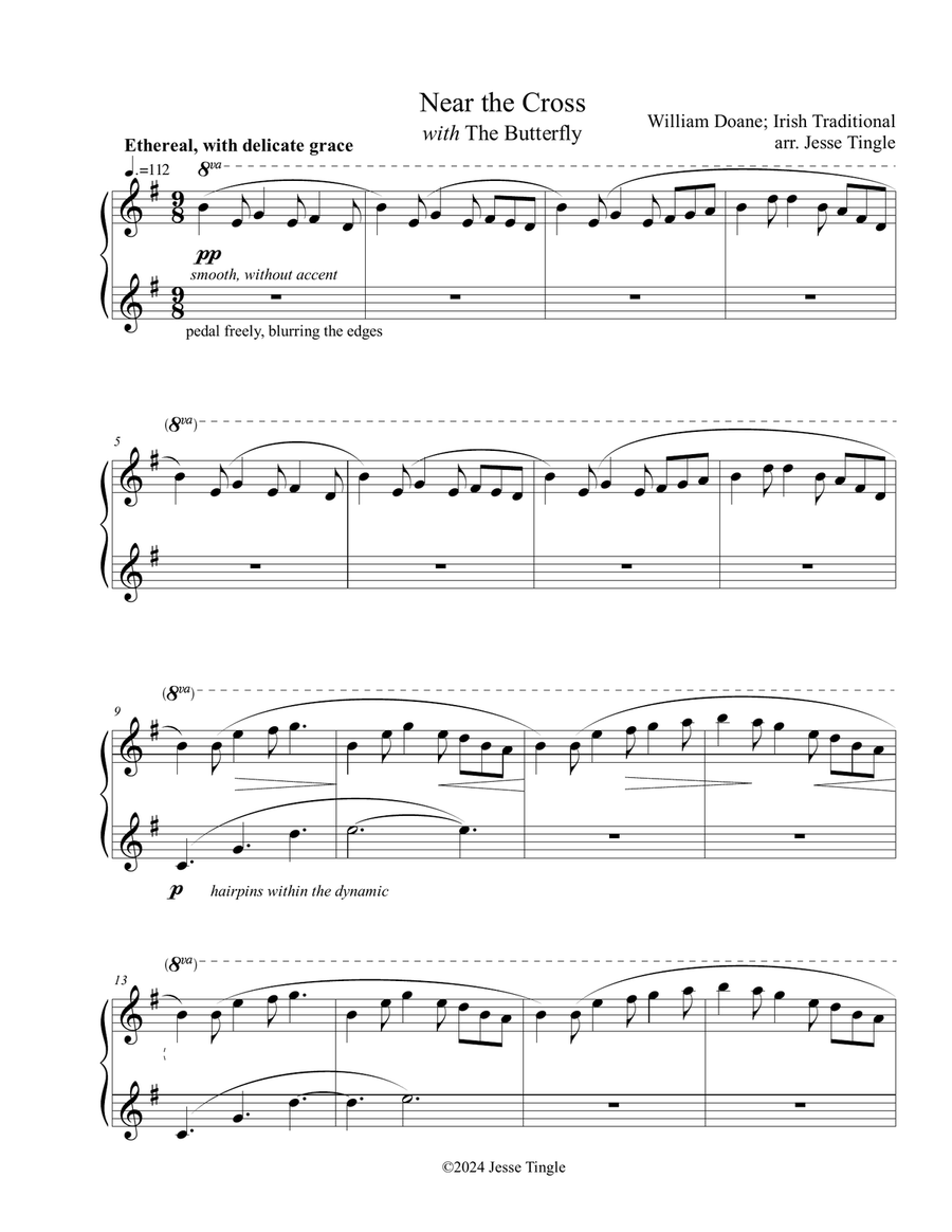 Near the Cross - The Butterfly Piano Solo scores gallery preview page 5
