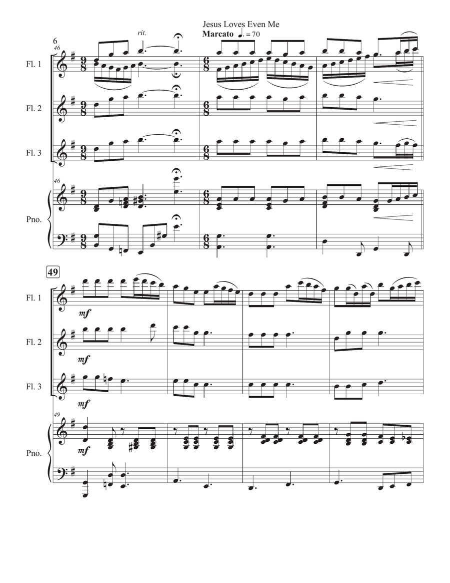 Jesus Loves Even Me Jesus Loves Even Me Woodwind Trio scores gallery preview page 6