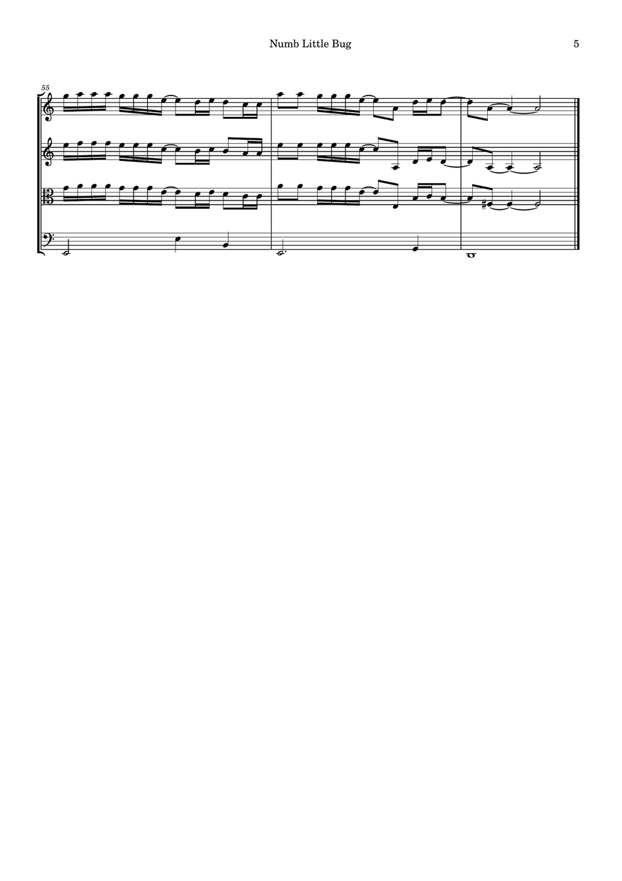 Numb Little Bug String Quartet scores gallery preview page 5