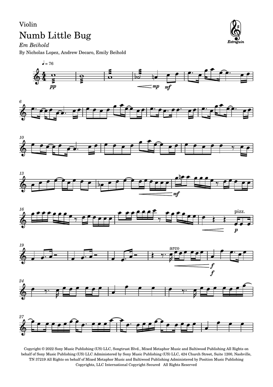 Numb Little Bug String Trio scores gallery preview page 4