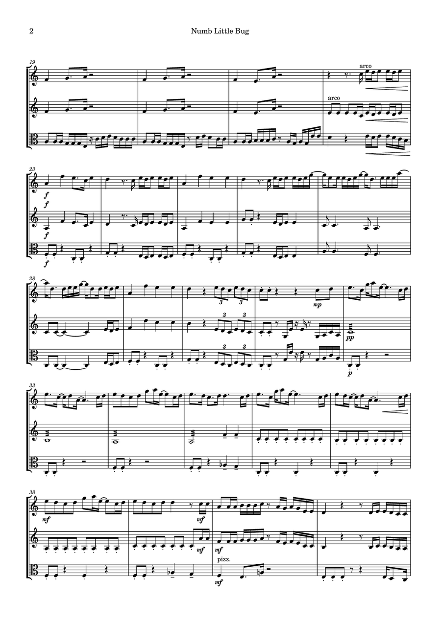 Numb Little Bug String Trio scores gallery preview page 2