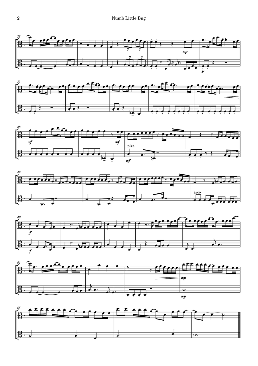 Numb Little Bug String Duet scores gallery preview page 2