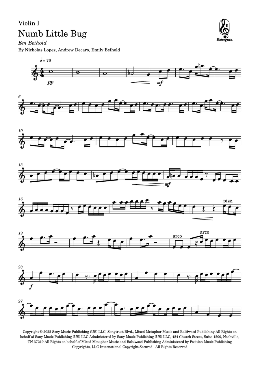 Numb Little Bug String Duet scores gallery preview page 3
