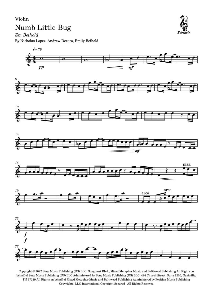 Numb Little Bug String Duet scores gallery preview page 3