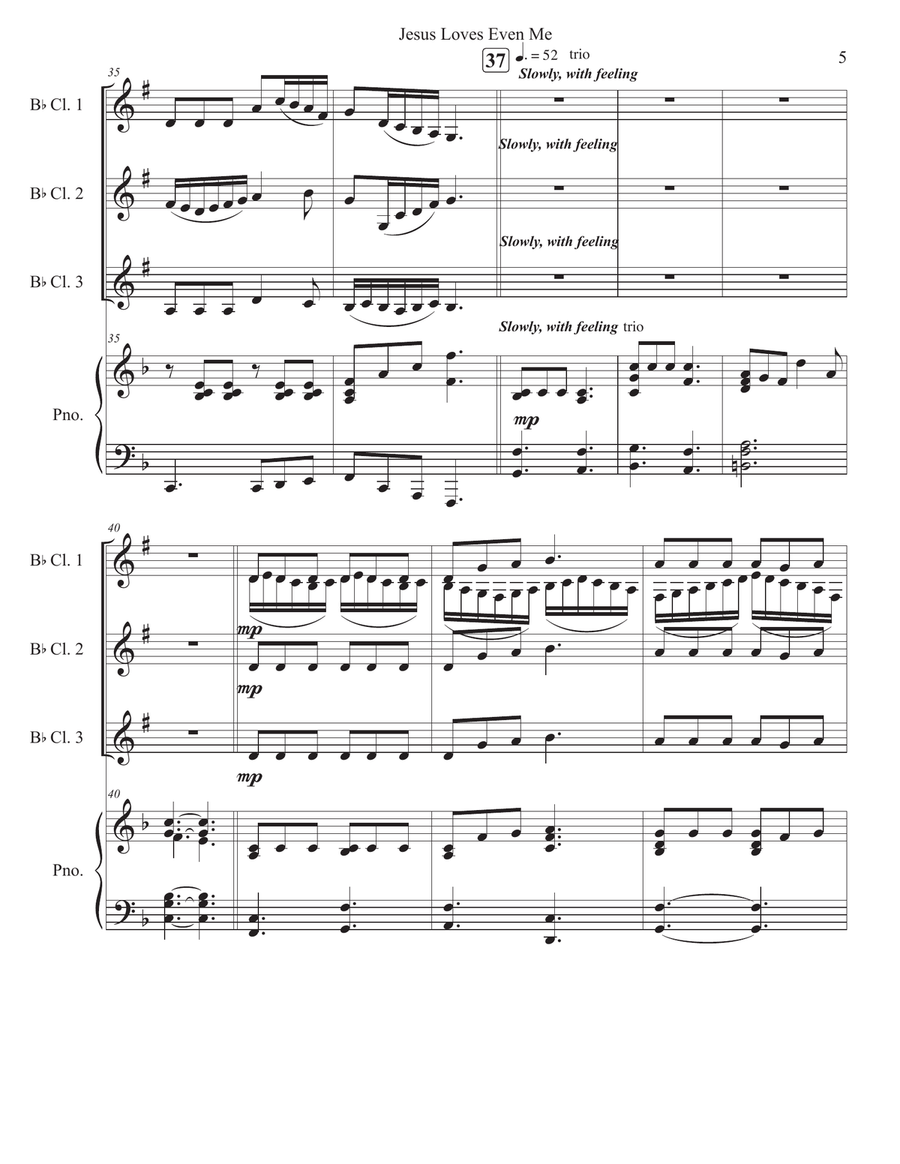 Jesus Loves Even Me Jesus Loves Even Me Woodwind Trio scores gallery preview page 5