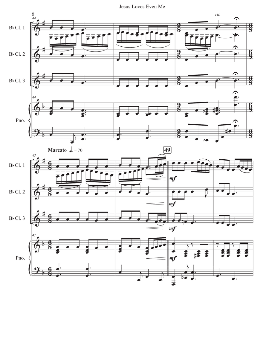 Jesus Loves Even Me Jesus Loves Even Me Woodwind Trio scores gallery preview page 6