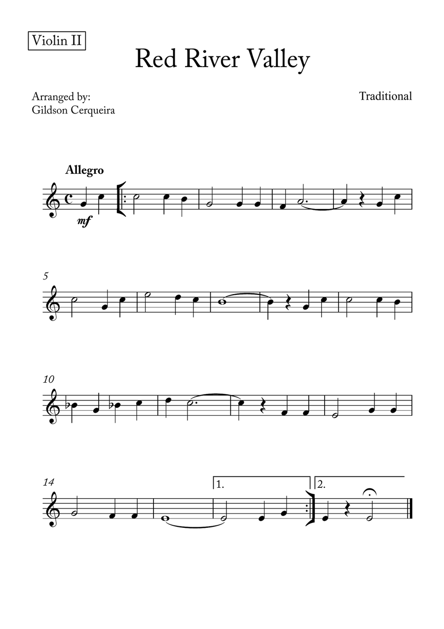 Red River Valley Red River Valley String Orchestra scores gallery preview page 4