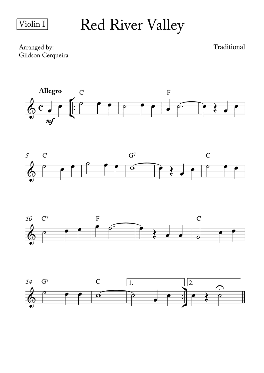 Red River Valley Red River Valley String Orchestra scores gallery preview page 3