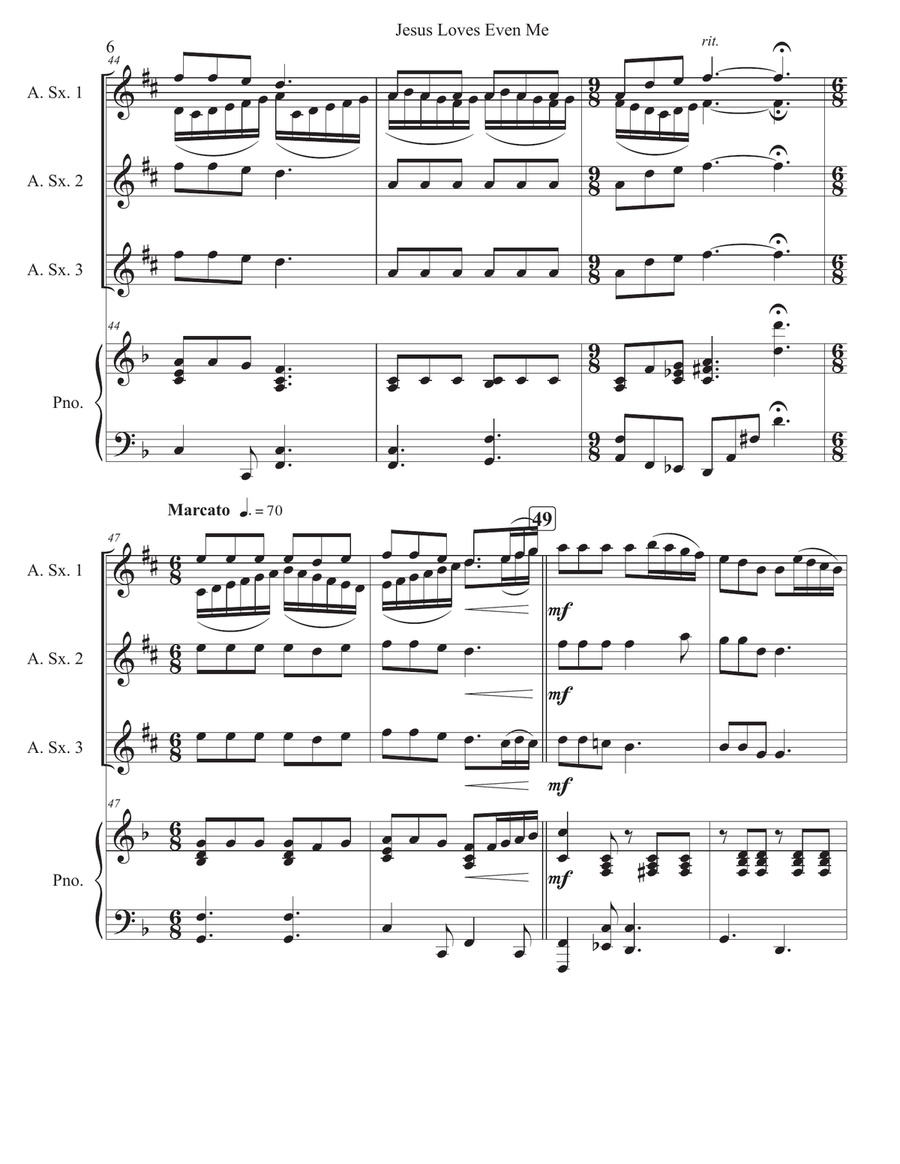 Jesus Loves Even Me Jesus Loves Even Me Woodwind Trio scores gallery preview page 6