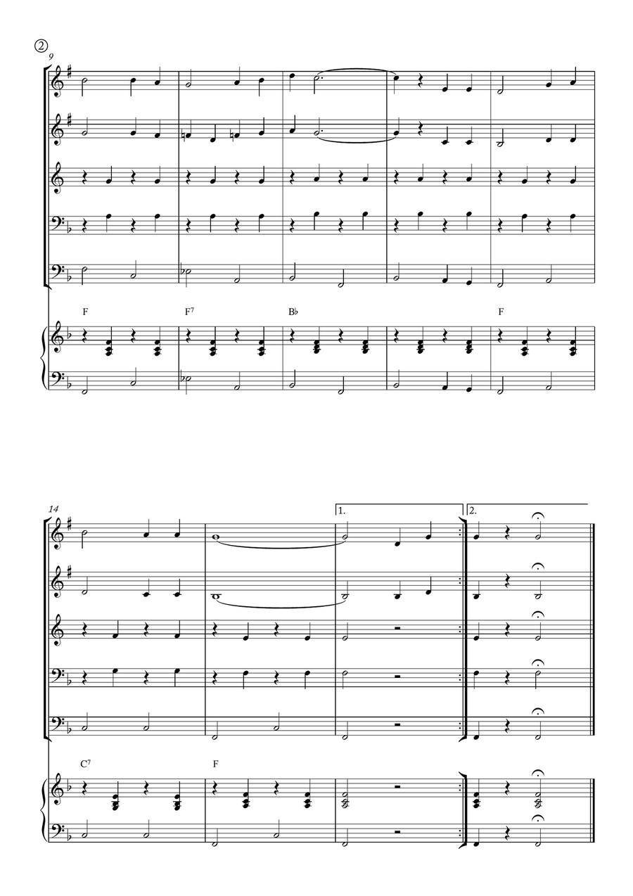 Red River Valley Red River Valley Brass Quintet scores gallery preview page 2