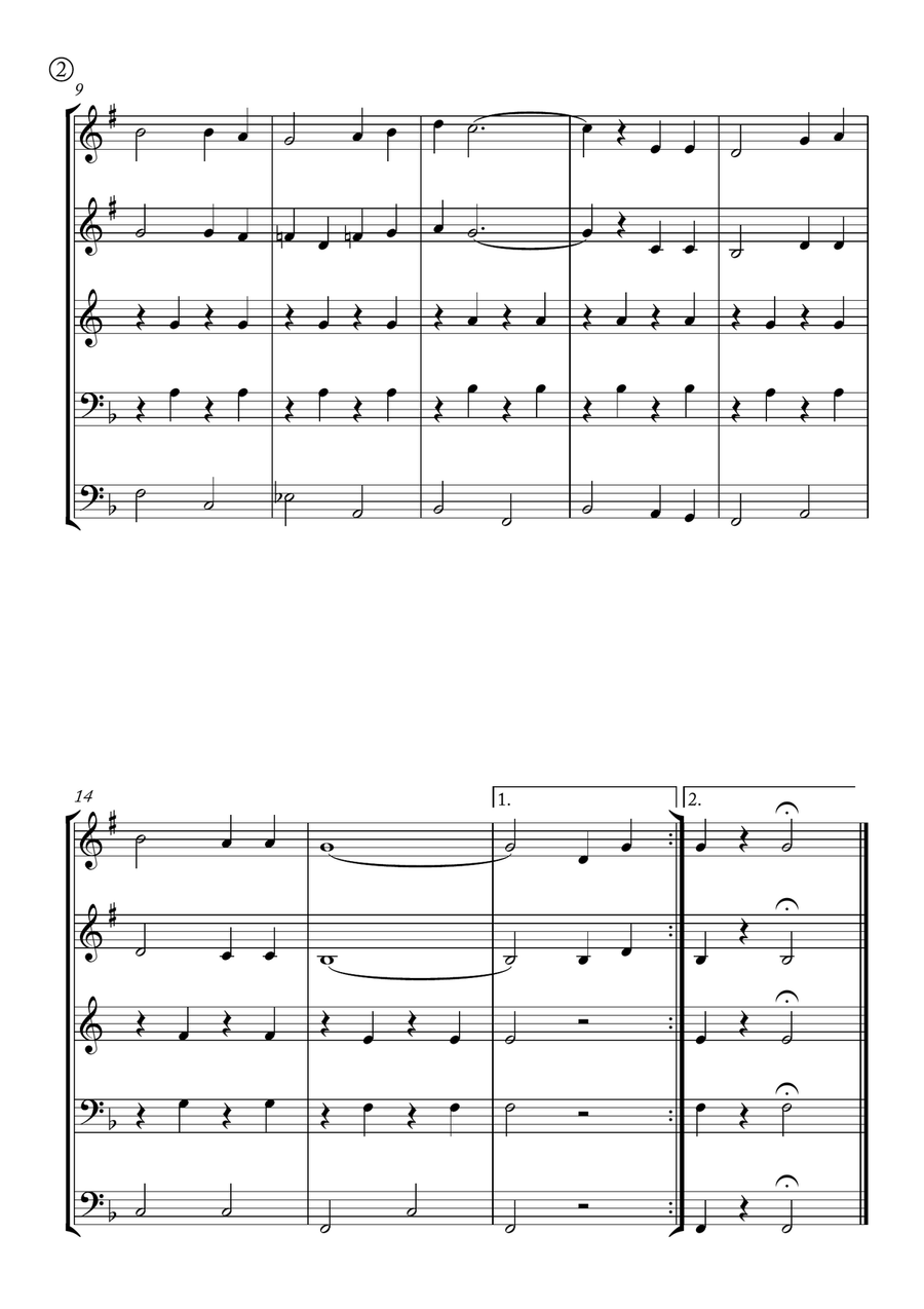 Red River Valley Red River Valley Brass Quintet scores gallery preview page 2