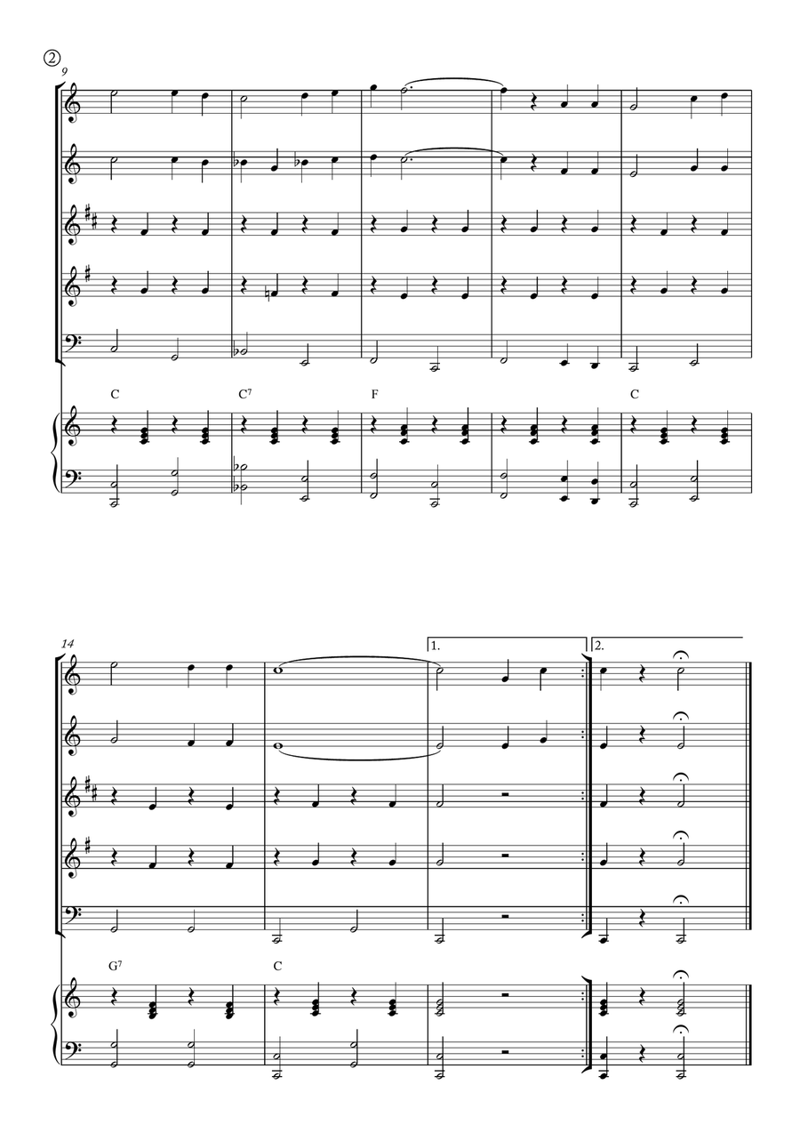 Red River Valley Red River Valley Woodwind Quintet scores gallery preview page 2