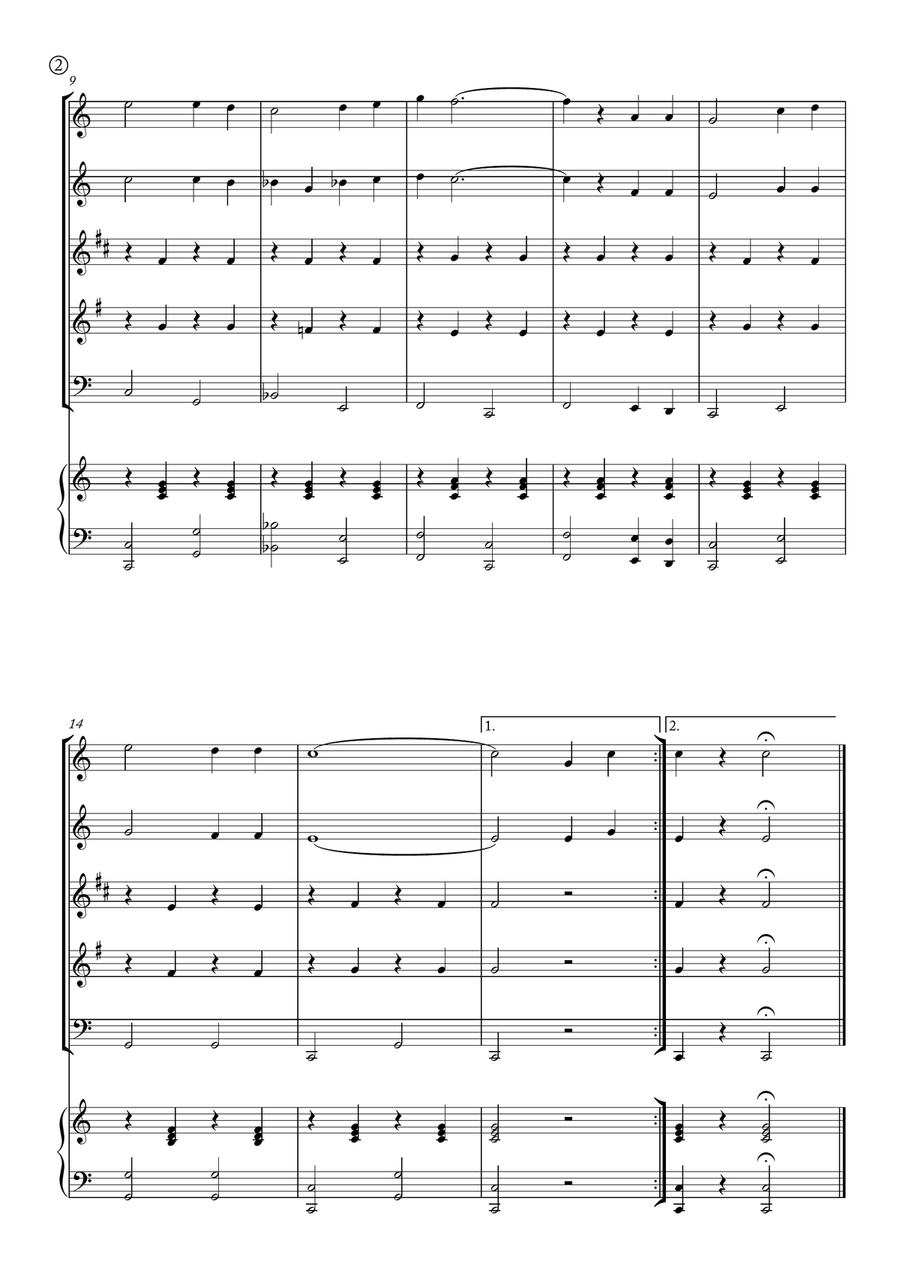 Red River Valley Red River Valley Woodwind Quintet scores gallery preview page 2