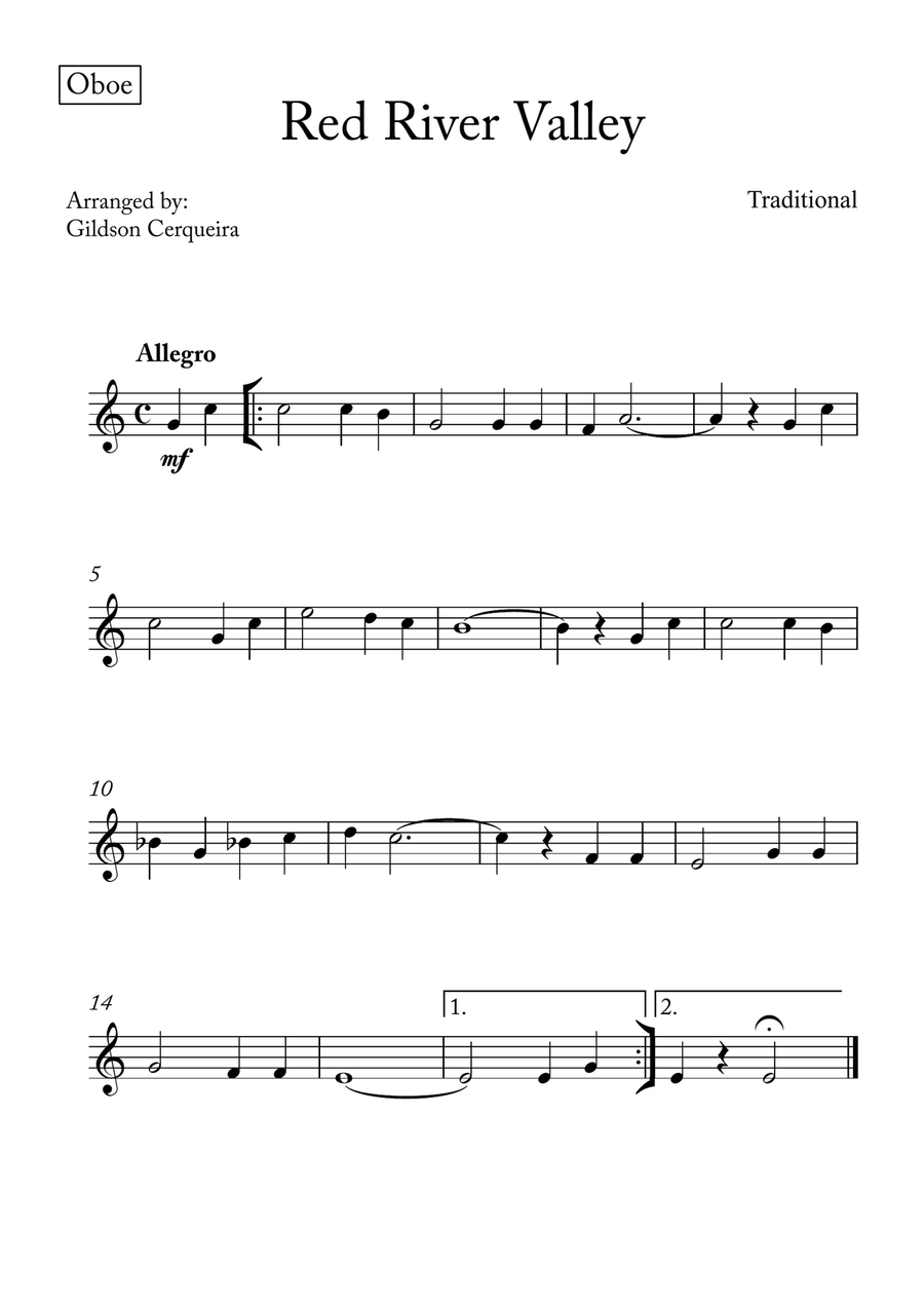 Red River Valley Red River Valley Woodwind Quintet scores gallery preview page 4