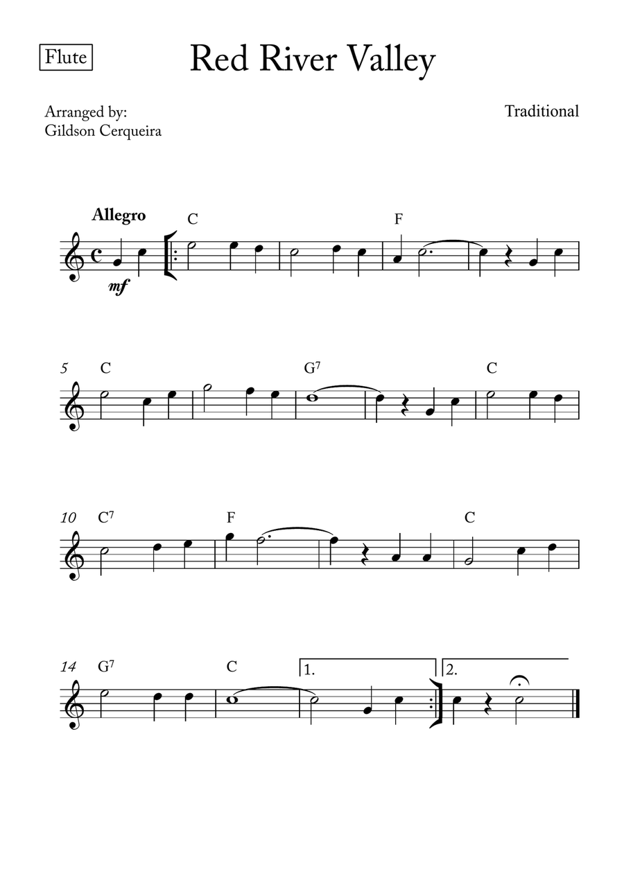 Red River Valley Red River Valley Woodwind Quintet scores gallery preview page 3