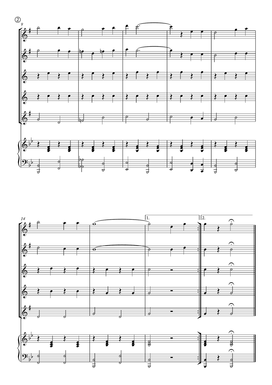 Red River Valley Red River Valley Saxophone Quintet scores gallery preview page 2