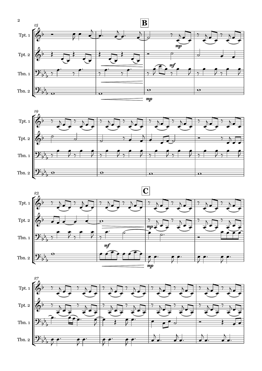 Someone Like You Someone Like You Brass Quartet scores gallery preview page 2