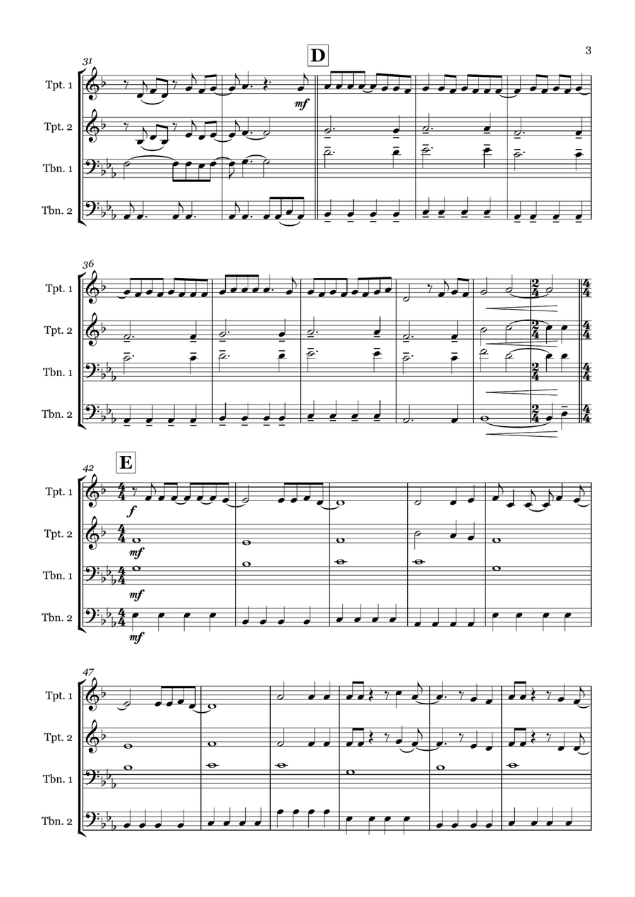 Someone Like You Someone Like You Brass Quartet scores gallery preview page 3