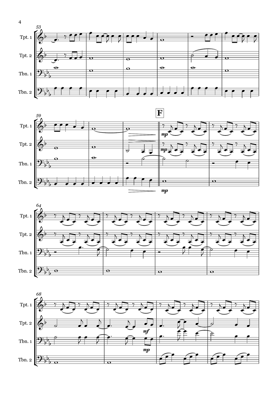 Someone Like You Someone Like You Brass Quartet scores gallery preview page 4