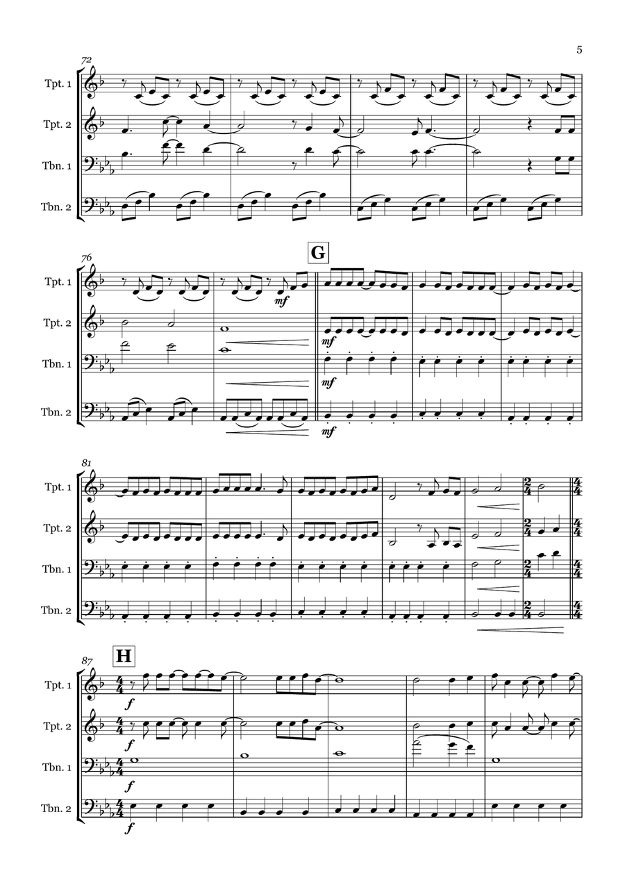 Someone Like You Someone Like You Brass Quartet scores gallery preview page 5