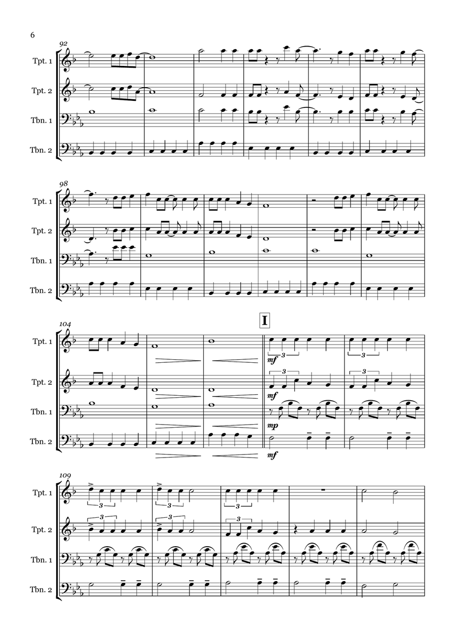 Someone Like You Someone Like You Brass Quartet scores gallery preview page 6