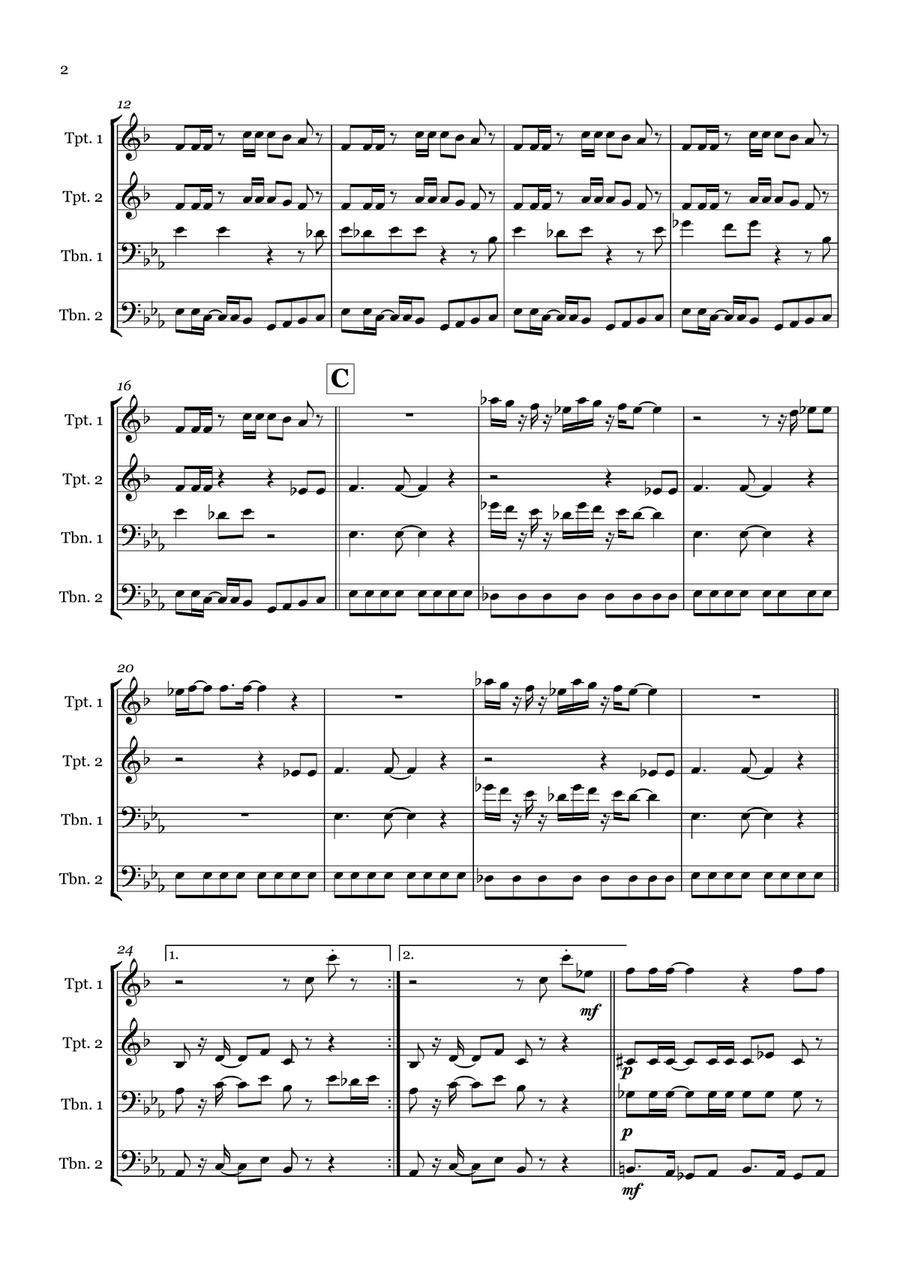 Soul Man Soul Man Brass Quartet scores gallery preview page 2