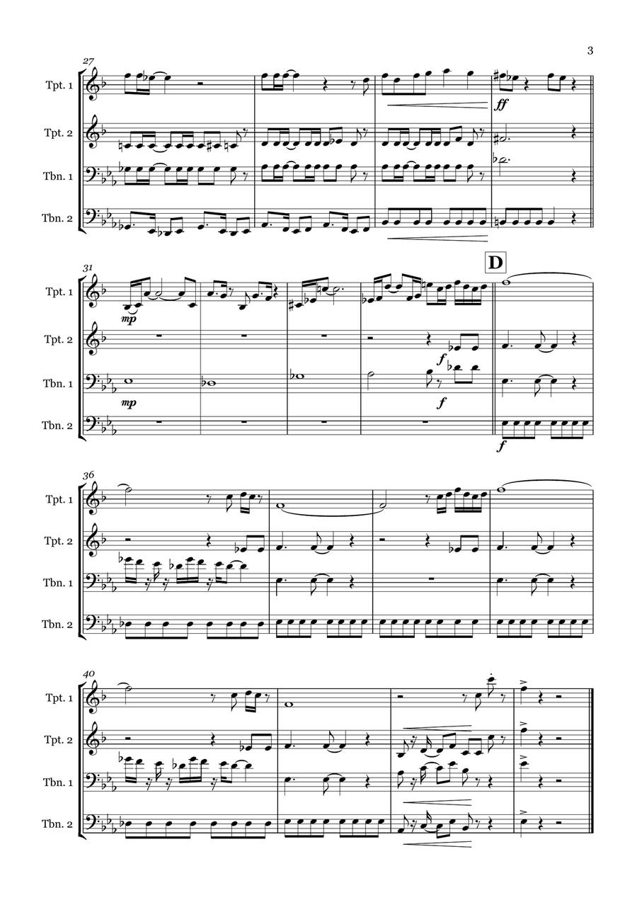 Soul Man Soul Man Brass Quartet scores gallery preview page 3