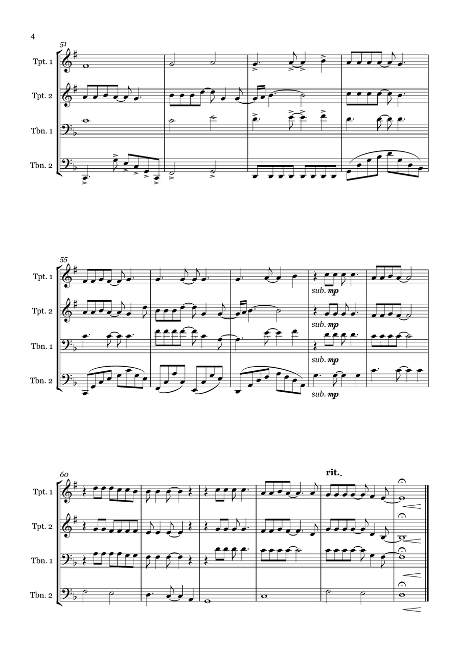 Shallow Shallow Brass Quartet scores gallery preview page 4