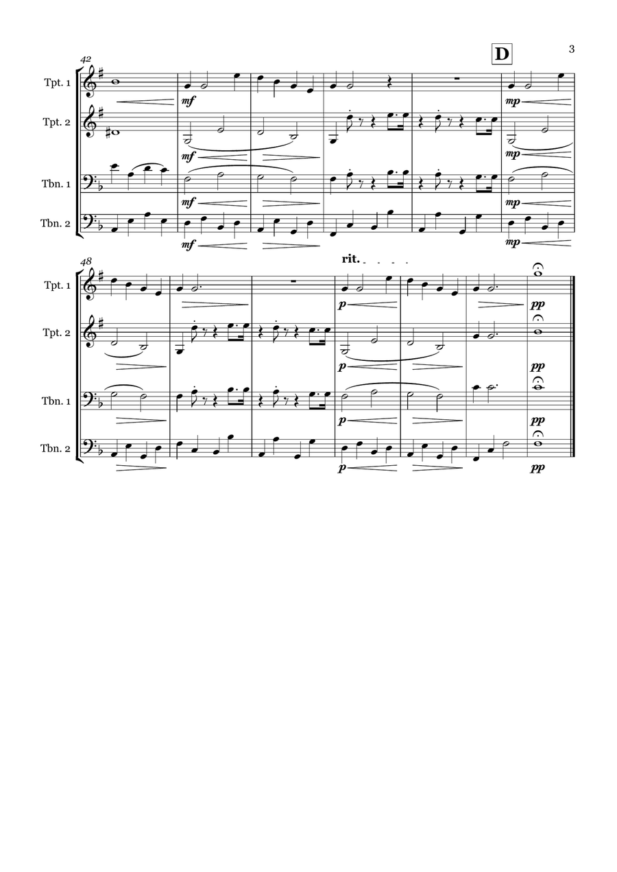 Sukiyaki Sukiyaki Brass Quartet scores gallery preview page 3