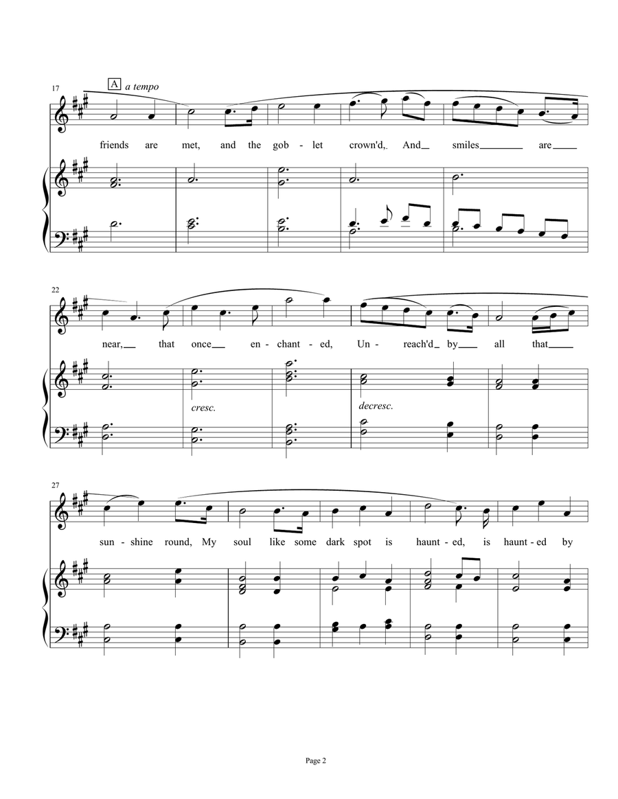 Thee, thee, only thee (The dawning of morn, the daylight's sinking) Piano, Vocal scores gallery preview page 2