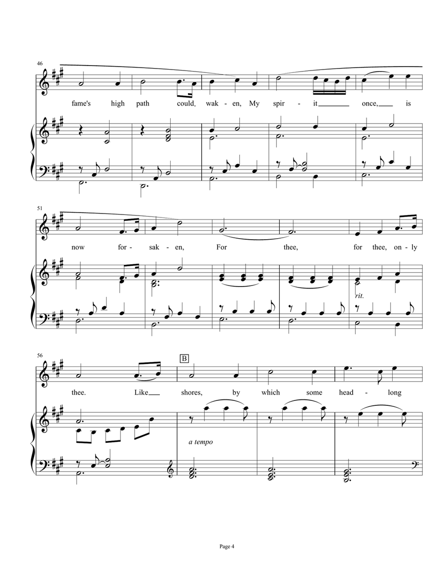Thee, thee, only thee (The dawning of morn, the daylight's sinking) Piano, Vocal scores gallery preview page 4