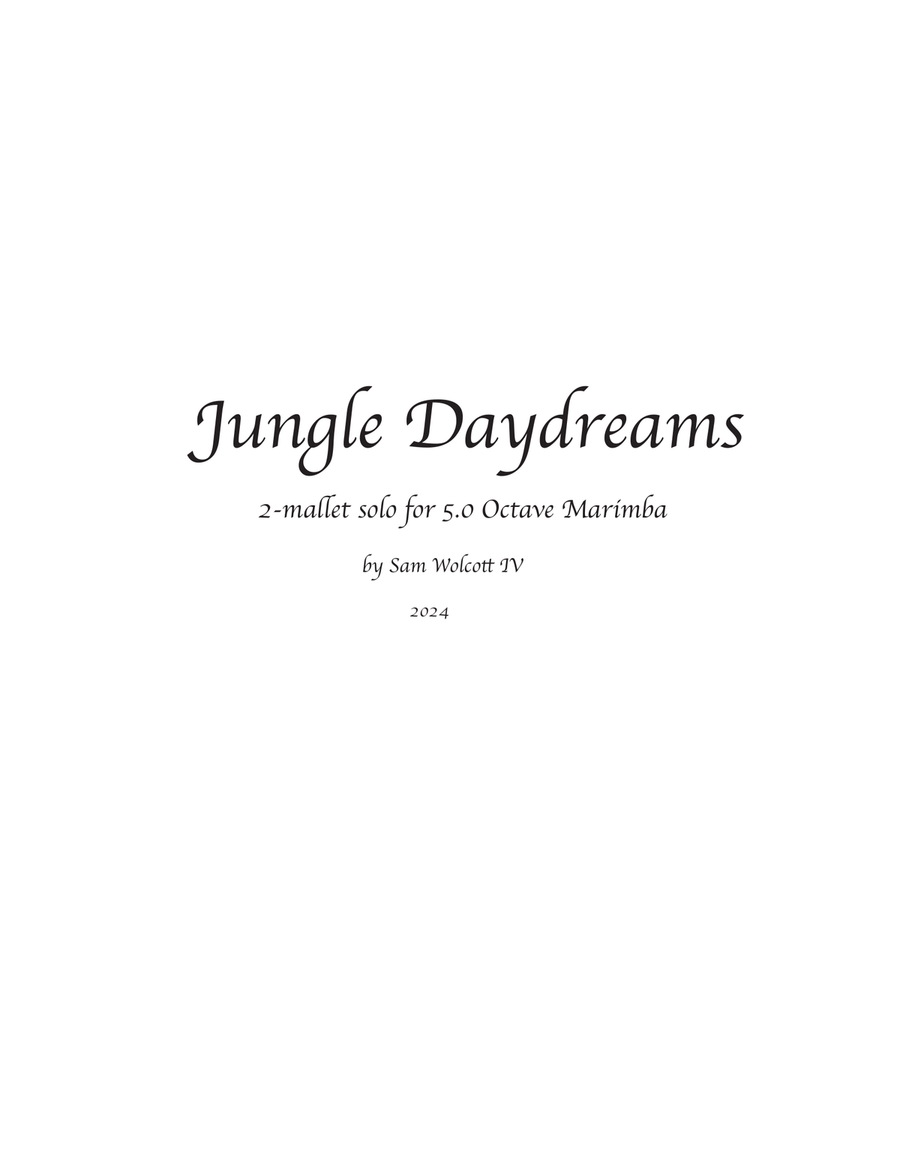 Jungle Daydreams Marimba scores gallery preview page 1