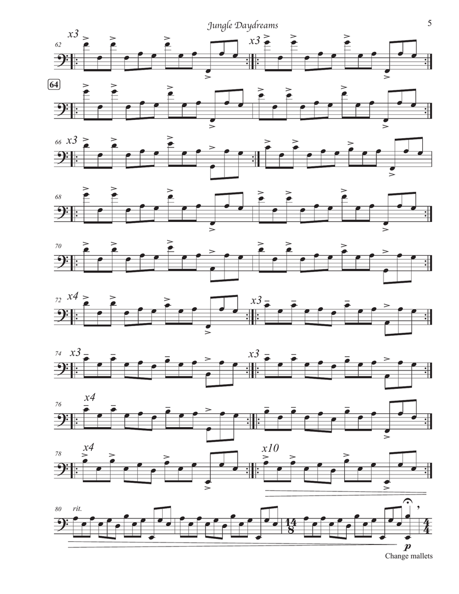 Jungle Daydreams Marimba scores gallery preview page 5