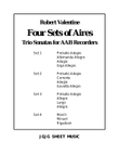 Four Robert Valentine Trio Sonatas for AAB Recorders