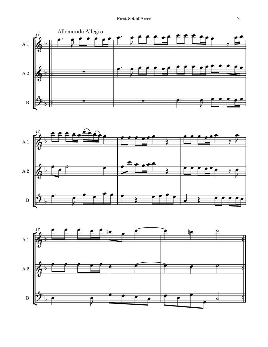 Four Robert Valentine Trio Sonatas for AAB Recorders Recorder scores gallery preview page 4