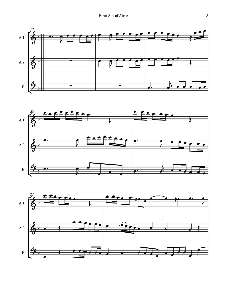 Four Robert Valentine Trio Sonatas for AAB Recorders Recorder scores gallery preview page 5